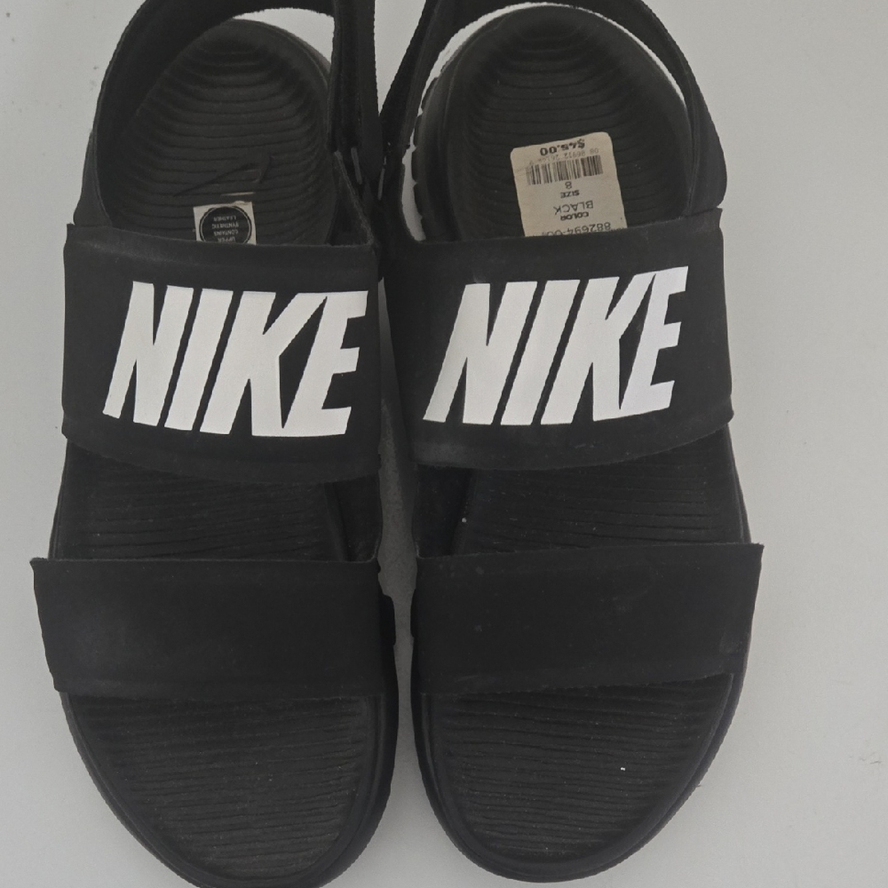 Nike Black and White Slide Sandals
